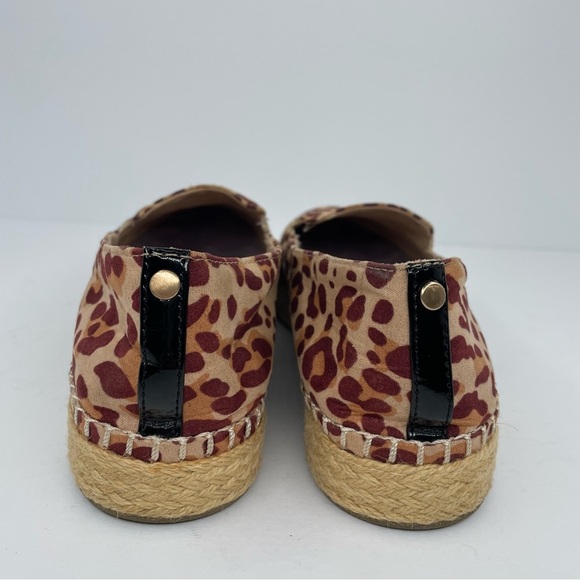 Dr. Scholl's Women Find Me Leopard Print Espadrille Size 8 Loafer Brown/Burgundy - Picture 7 of 11
